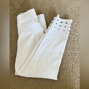 Investments White and Black Leggings with Ankle Detailing
